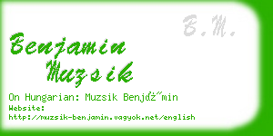 benjamin muzsik business card